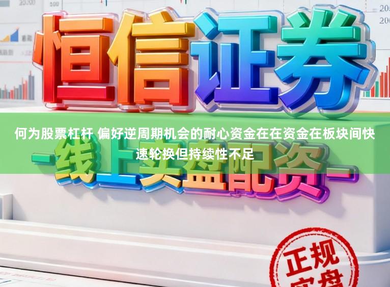 何为股票杠杆 偏好逆周期机会的耐心资金在在资金在板块间快速轮换但持续性不足